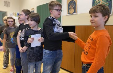 Pracovní výchova a oslava ve 4.B