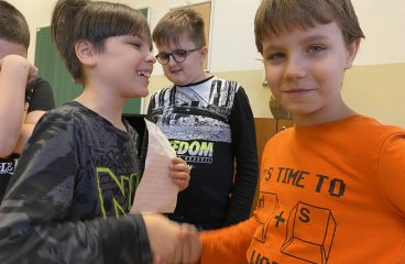 Pracovní výchova a oslava ve 4.B