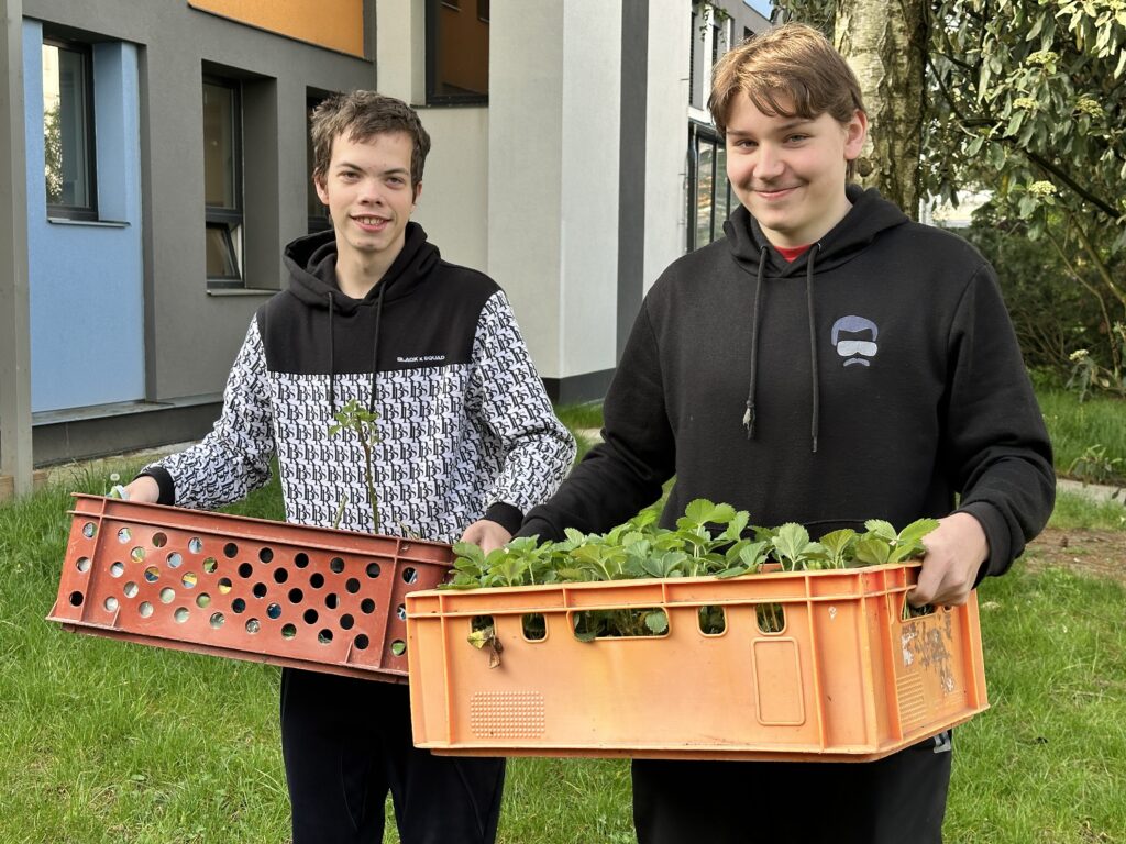 Práce na školním pozemku