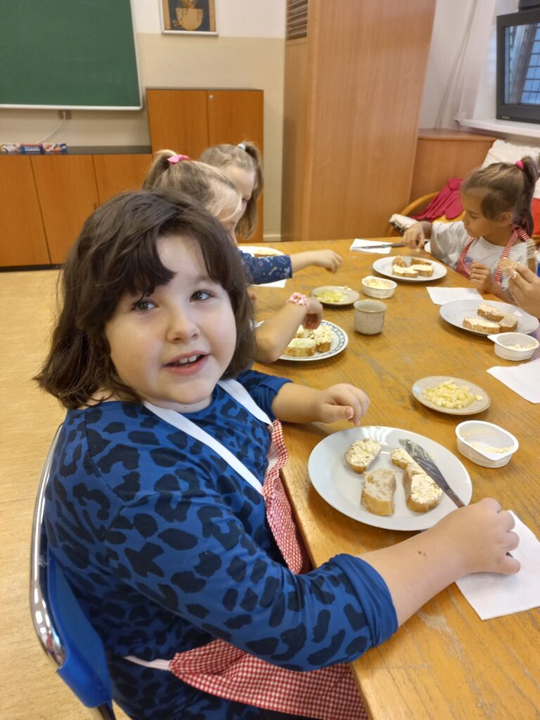 Výroba pomazánky 3.B