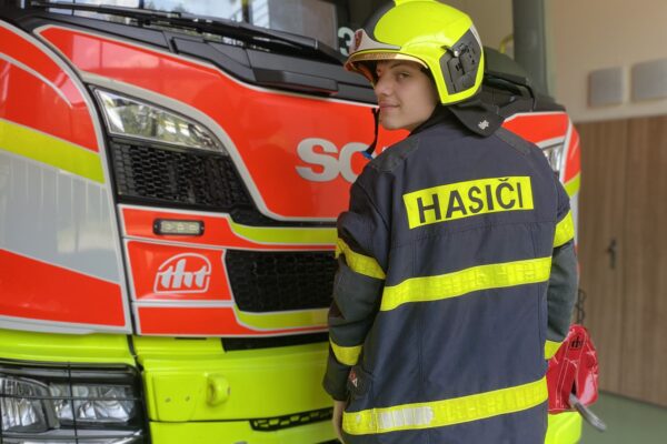 Hasiči s družinkou