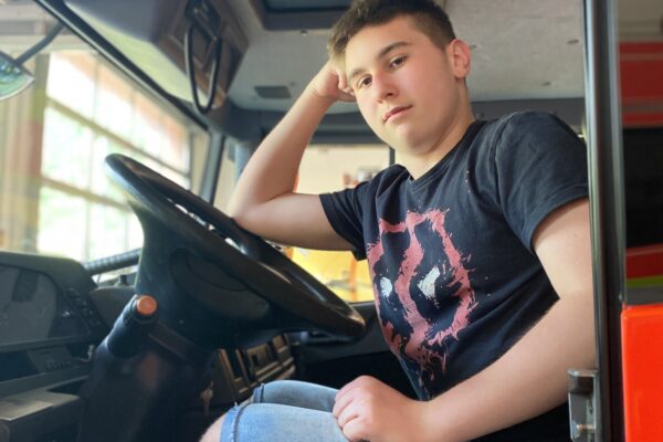 Hasiči s družinkou